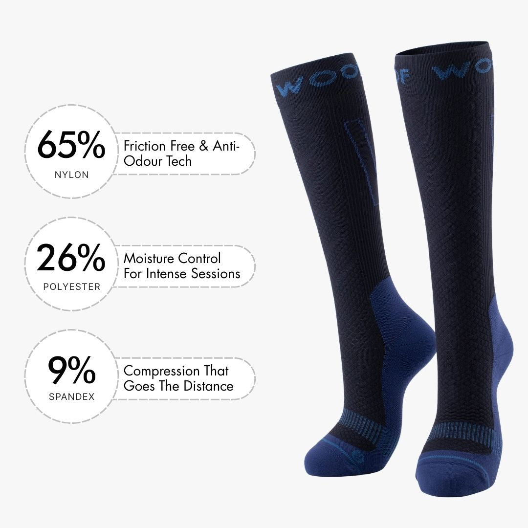 Black & Navy Performance Compression Socks