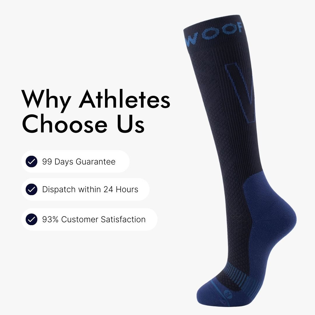Black & Navy Performance Compression Socks