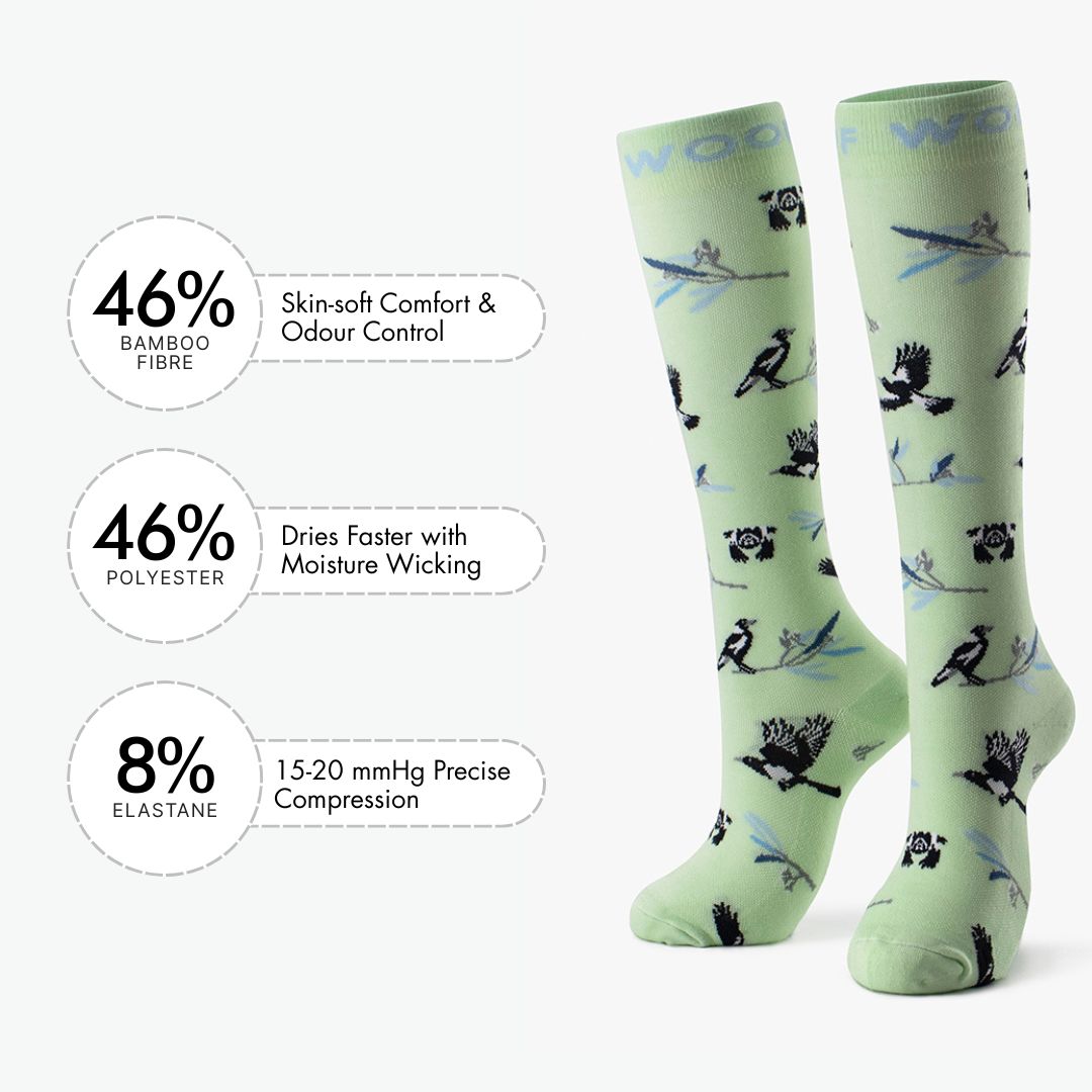 Swooping Season Bamboo Compression Socks