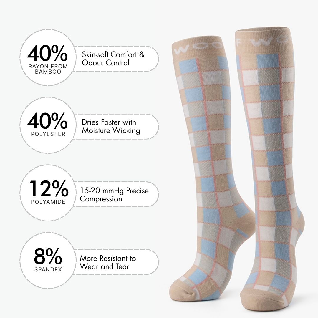 Blueberry Pie Bamboo Compression Socks