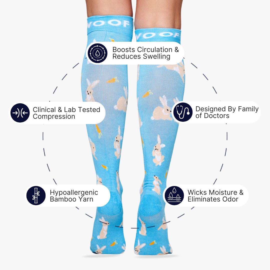 Snuggle Bunnies Bamboo Compression Socks